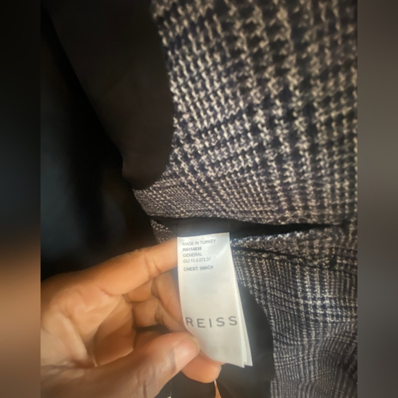 Reiss Glen Plaid Slim Fit Blazer Size 36R - Picture 5 of 12